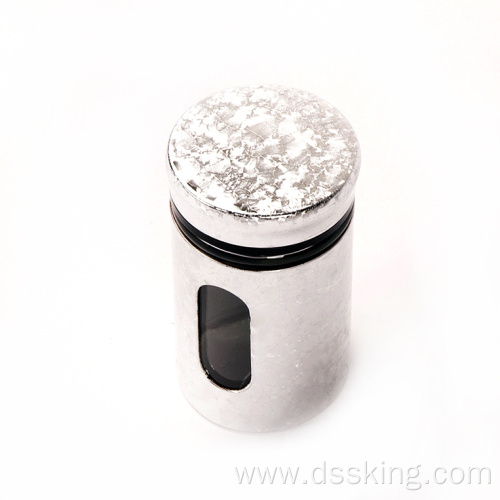 Glass and plastic seasoning bottle with stainless steel layer or plastic layer